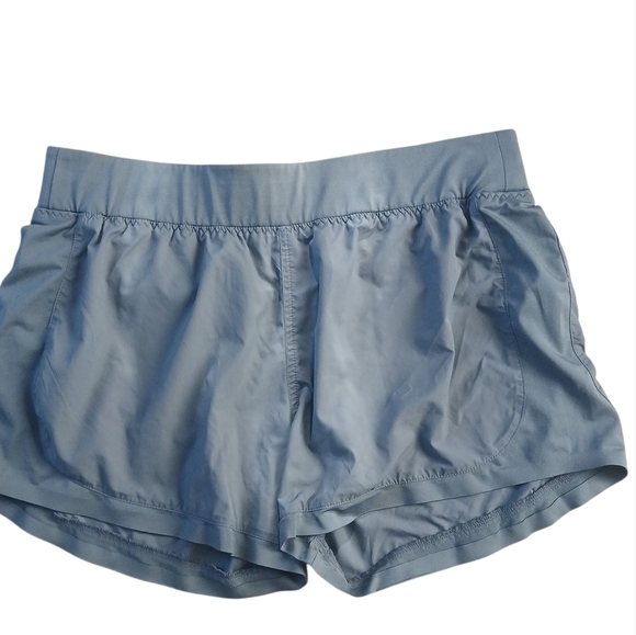 Athleta Short Mesh Racer Run Short Size Large Grey Tie Waist Featherweight Large - Picture 2 of 11